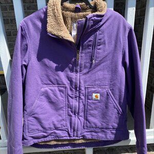 CARHARTT Women's Canyon Sandstone Jacket Sherpa Lined #WJ022 Size:M Color:Grape